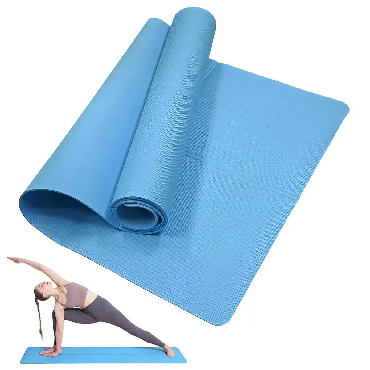 Yoga Mat Sports Fitness EVA Comfortable Foam 4Mm Thick Yoga Mat Sports Yoga and Pilates Gymnastics Mat